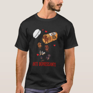 Dackel Hunde Wurst Welpe Lover Antidepressiva T-Shirt