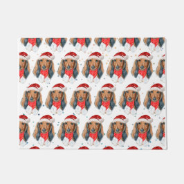 Dackel Hunde Zucht Weihnachten Fußmatte