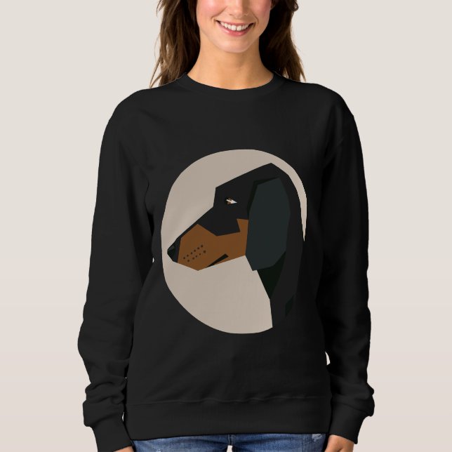 Dackel-Hundegesicht Sweatshirt (Vorderseite)