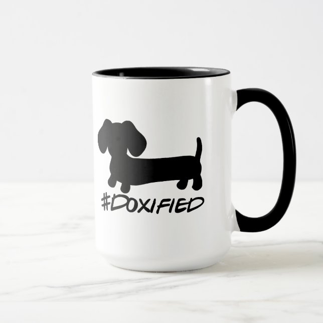 Dackel-Hundekaffee-Tasse Tasse (Rechts)