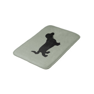 Dackel-HundeSilhouette-Bad-Matte Badematte