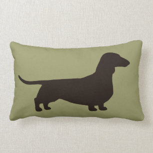 Dackel-HundeSilhouette-Dackel-Hundeliebhabers Lendenkissen