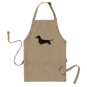 Dackel-HundeSilhouette (kurzhaarige Dackel) Schürze