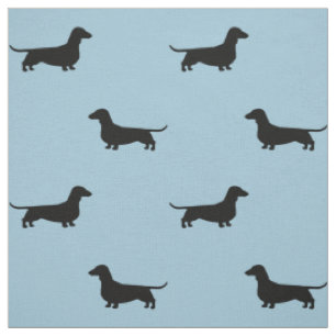 Dackel-HundeSilhouette-Muster-Dackel-Dachshunde Stoff