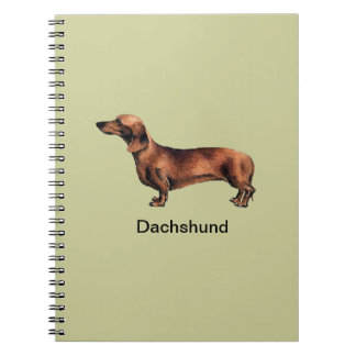 Dackel-Hundespirale-es-gehend Notizbuch Notizblock
