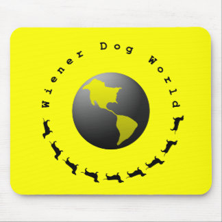 Dackel-Hundeweltgraphik Mousepad