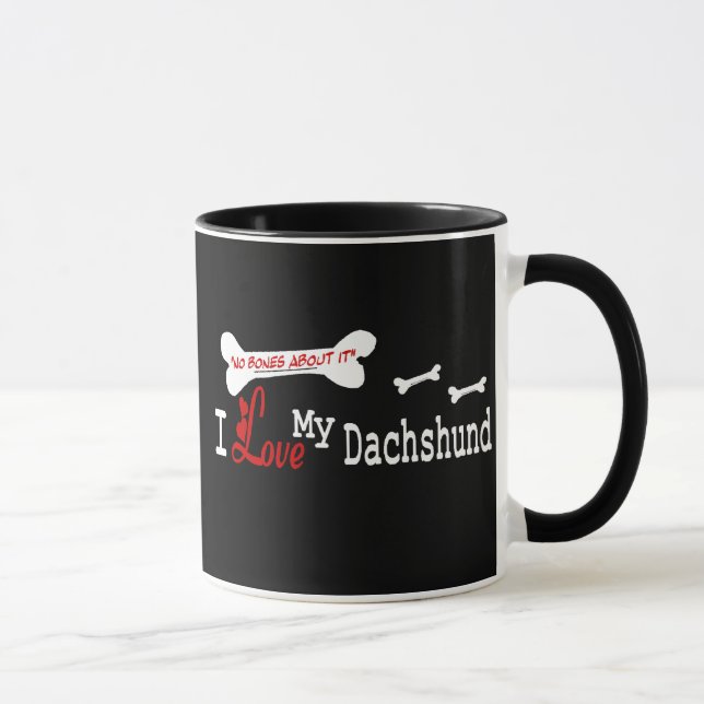 Dackel (I Liebe) Tasse (Rechts)