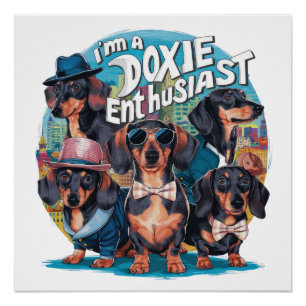 Dackel Ich bin Dackel-Enthusiast Poster