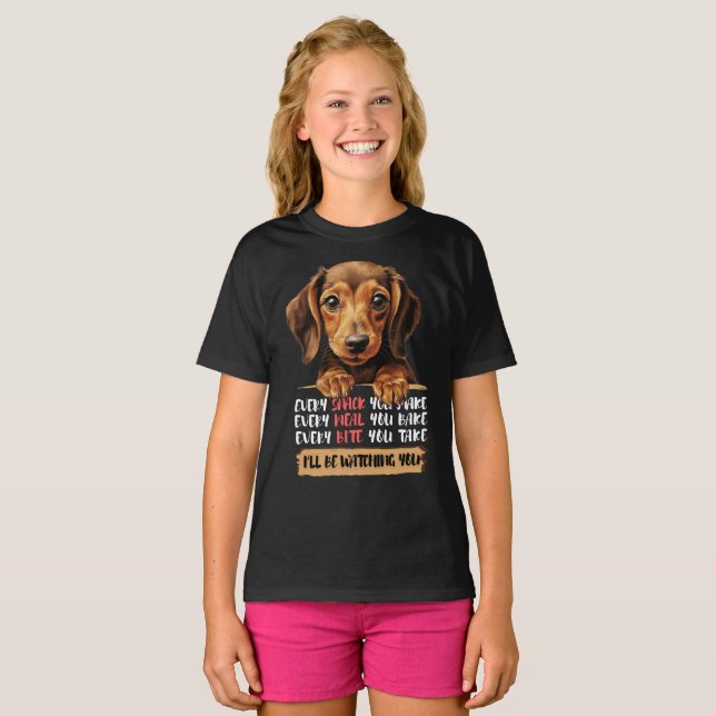 Dackel - Ich werde dir zusehen T-Shirt (Vorne ganz)