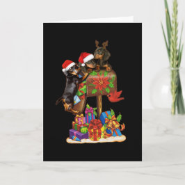 Dackel in Box Letter Outdoor Xmas Dekorationen Karte