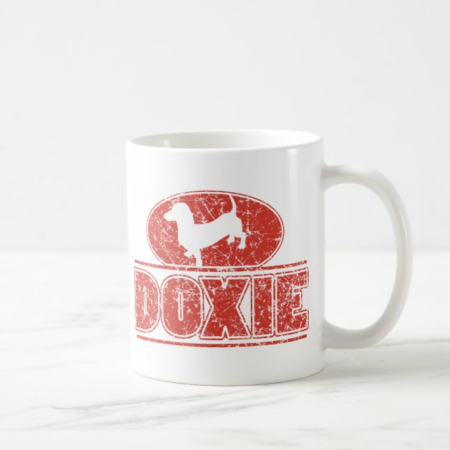 DACKEL-in-Circle-gestört Kaffeetasse (Rechts)