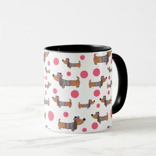 Dackel in der Tasse im Süßwasser