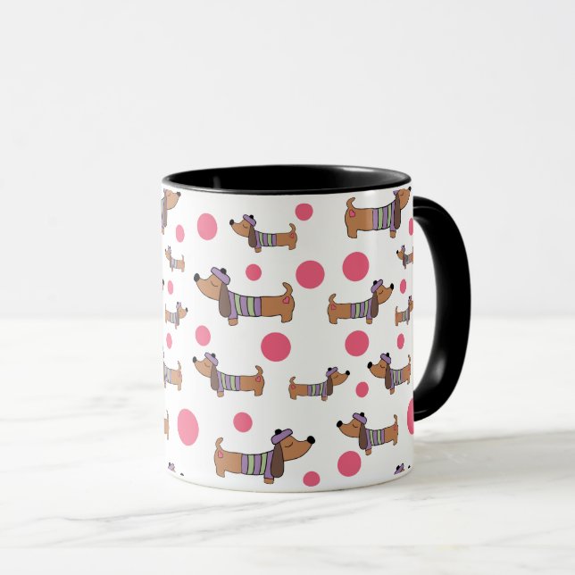 Dackel in der Tasse im Süßwasser (VorderseiteRechts)