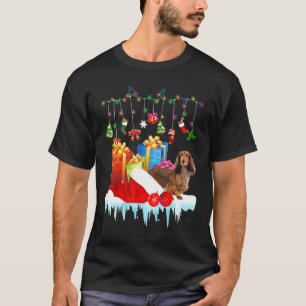 Dackel in der Weihnachtsmannmütze Weihnachtsgebäck T-Shirt