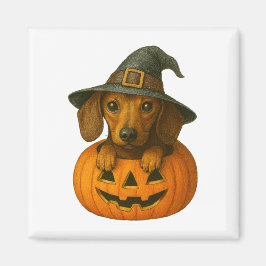 Dackel in Pumpkin Magnet
