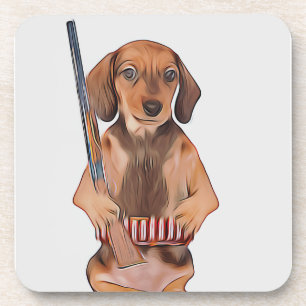 Dackel ist besser mit einem Weiner-Xmas-Poster Getränkeuntersetzer