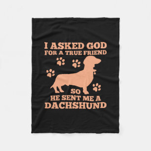 Dackel ist mein wahrer Freund Fleecedecke