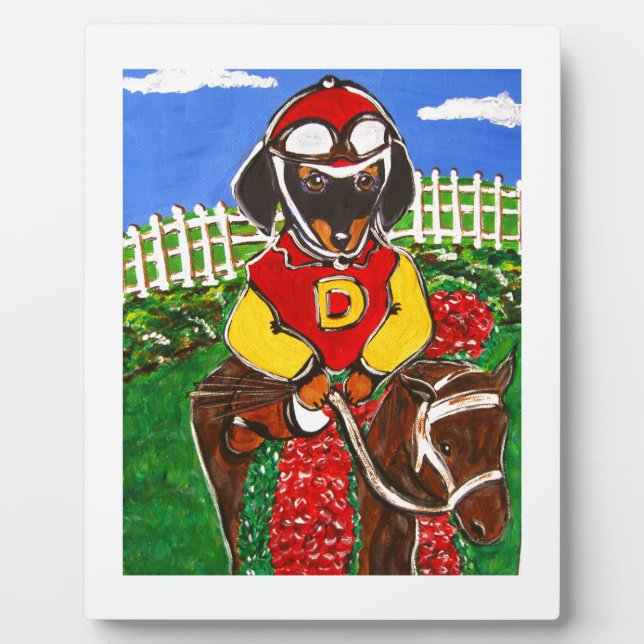 DACKEL JOCKEY FOTOPLATTE (Vorderseite)