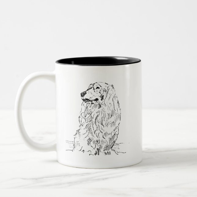 Dackel Kaffeetasse – Langhaariger Sausage Dog (Links)