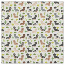 Dackel Kakteen Fabric - niedliche Dackeln Geschenk