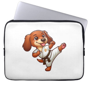Dackel Karate Martial Arts High Kick Laptopschutzhülle