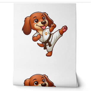 Dackel Karate Martial Arts High Kick Tapete
