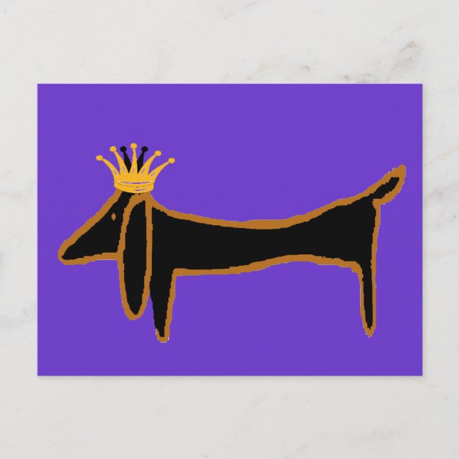Dackel King Postkarte (Vorderseite)