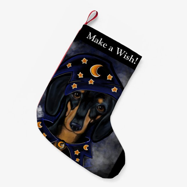 Dackel Kleiner Weihnachtsstrumpf (Vorderansicht (hängend))
