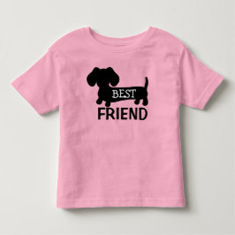 Dackel Kleinkinder-Shirt Bester Freund Rosa Kleinkind T-shirt