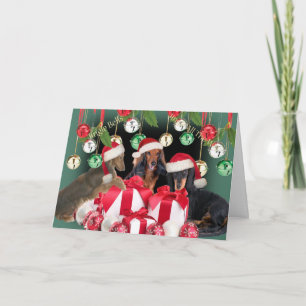 Dackel-Klingel-Bell-Karten Feiertagskarte