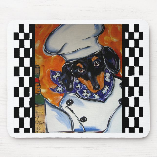 Dackel Köche Mousepad (Vorne)