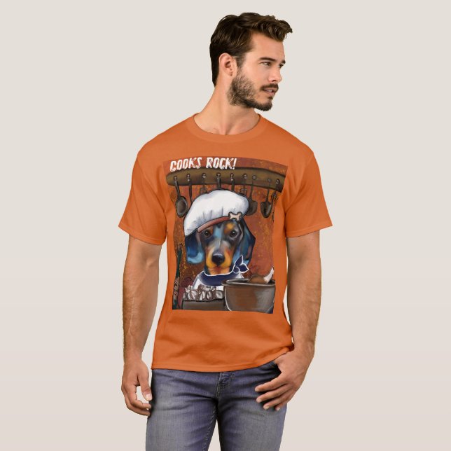 Dackel Köche T-Shirt (Vorne ganz)