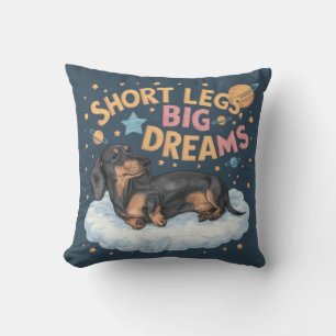 Dackel Kurz Legs Big Dreams Kissen