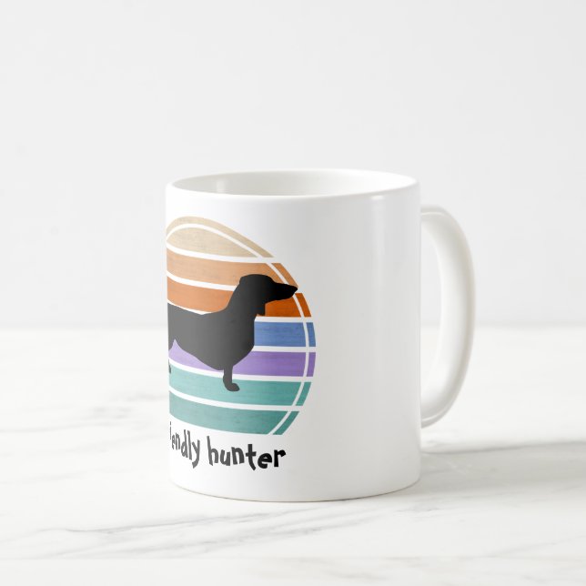 Dackel Kurzes Haar - Silhouette 1 Kaffeetasse (VorderseiteRechts)