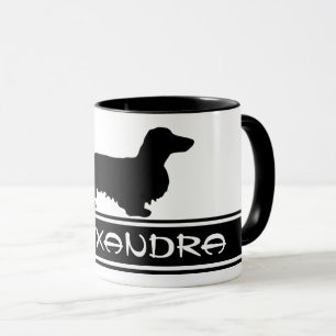 Dackel Langhaar - Silhouette 1 Tasse