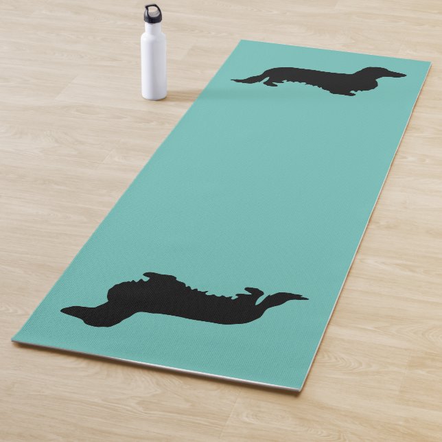 Dackel Langhaar - Silhouette 1 Yogamatte (Beispiel)