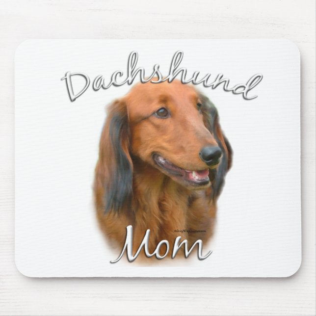 Dackel (langhaarig) Mama 2 Mousepad (Vorne)