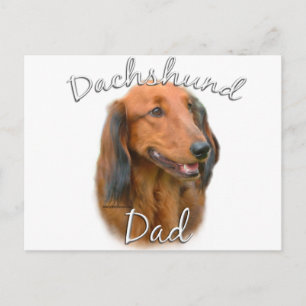 Dackel (langhaarig) Vater 2 Postkarte