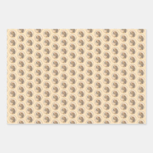 Dackel (langhaarige Malerei) - Originale Hundekuns Geschenkpapier Set