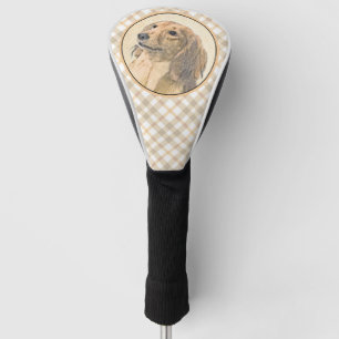 Dackel (langhaarige Malerei) - Originale Hundekuns Golf Headcover