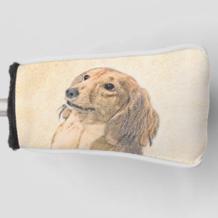 Dackel (langhaarige Malerei) - Originale Hundekuns Golf Headcover
