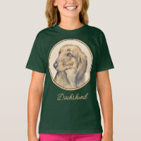 Dackel (langhaarige Malerei) - Originale Hundekuns
