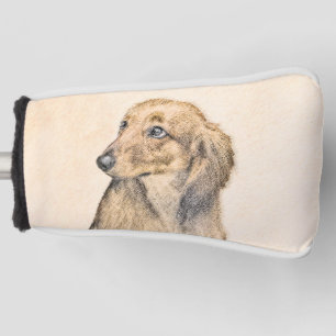 Dackel (längliche Malerei) - Original Hundekunst Golf Headcover