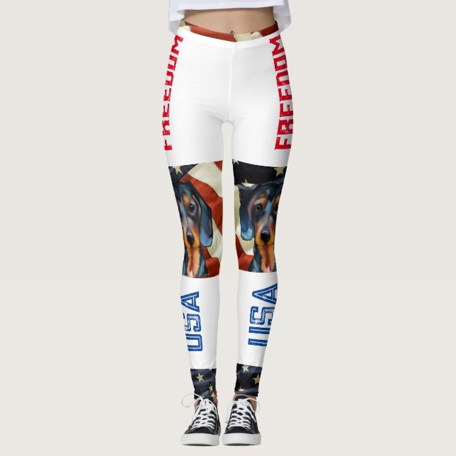 Dackel Leggings (Vorderseite)
