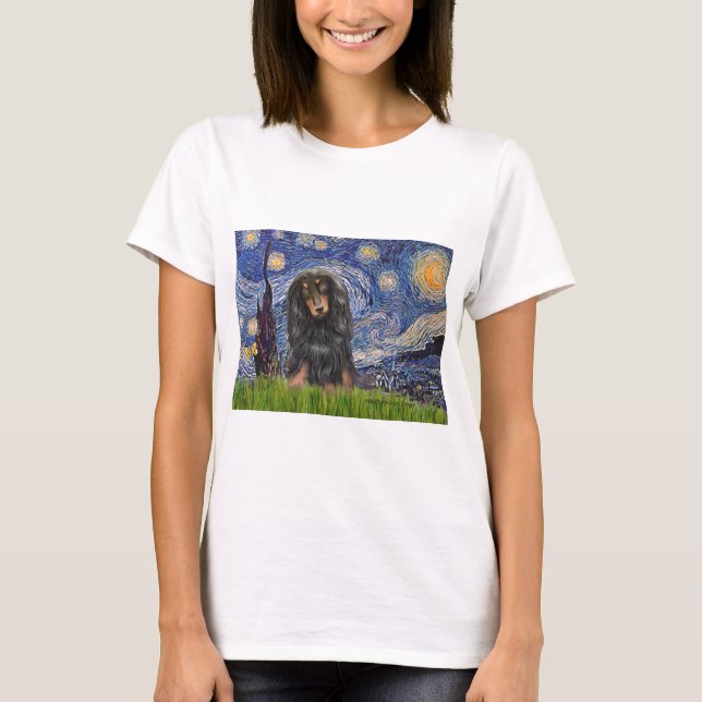 Dackel (LHBT) - Starry Night T-Shirt (Vorderseite)