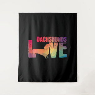 Dackel Liebe Dackel Dackel Hund Wandteppich
