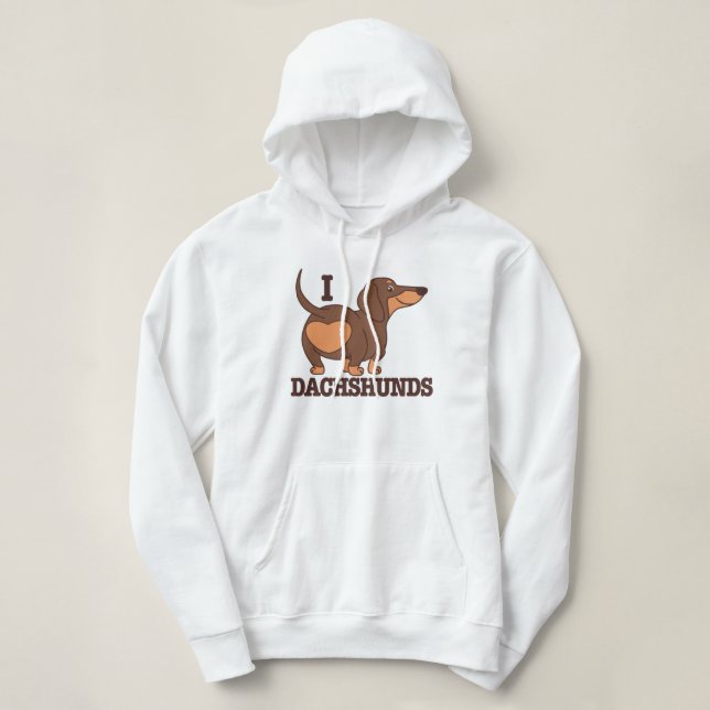 Dackel Liebe Dog Hoodie (Design vorne)