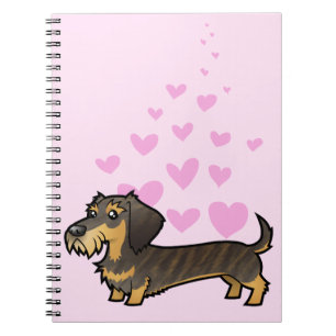 Dackel-Liebe (Drahthaarterrier) Notizblock