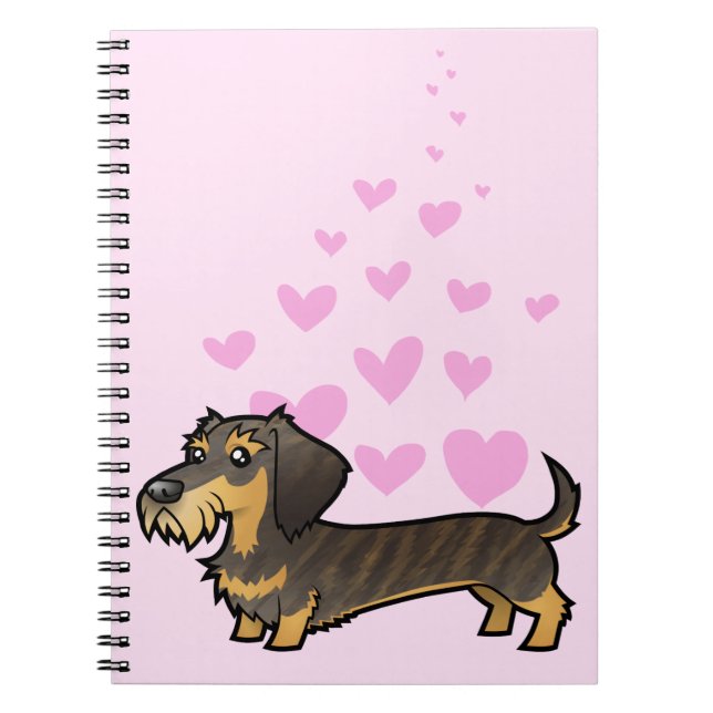 Dackel-Liebe (Drahthaarterrier) Notizblock (Vorderseite)