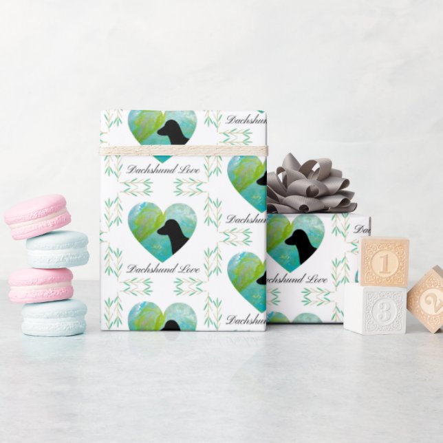Dackel Liebe Geschenkpapier (Babyparty)